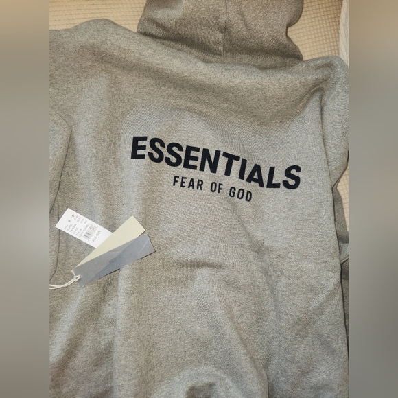 Essentials Gray Hoodie Jacket - Picture 7 of 11